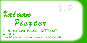 kalman piszter business card